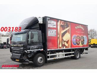 krockskadad bil vrachtwagen DAF CF 75 .250 19t Kuhlkoffer Supra 550 Dhollandia LBW 4X2 Euro 5 2013/10